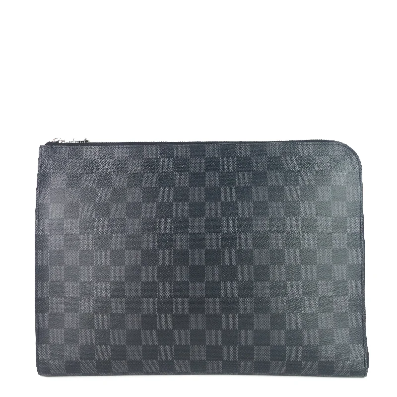 Pochette Jour GM Zip Around Damier Graphite Canvas Bag