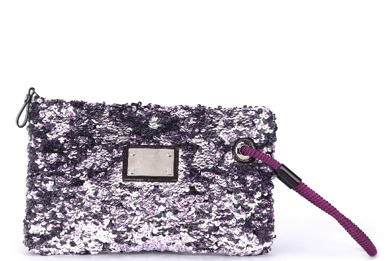 LOUIS VUITTON M93194 POCHETTE ROCOCO CLUTCH (RE1170), PURPLE SEQUIN, WITH DUST COVER