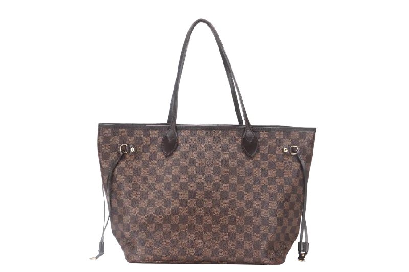 LOUIS VUITTON NEVERFULL MM (N40600) BROWN DAMIER EBENE GOLD HARDWARE