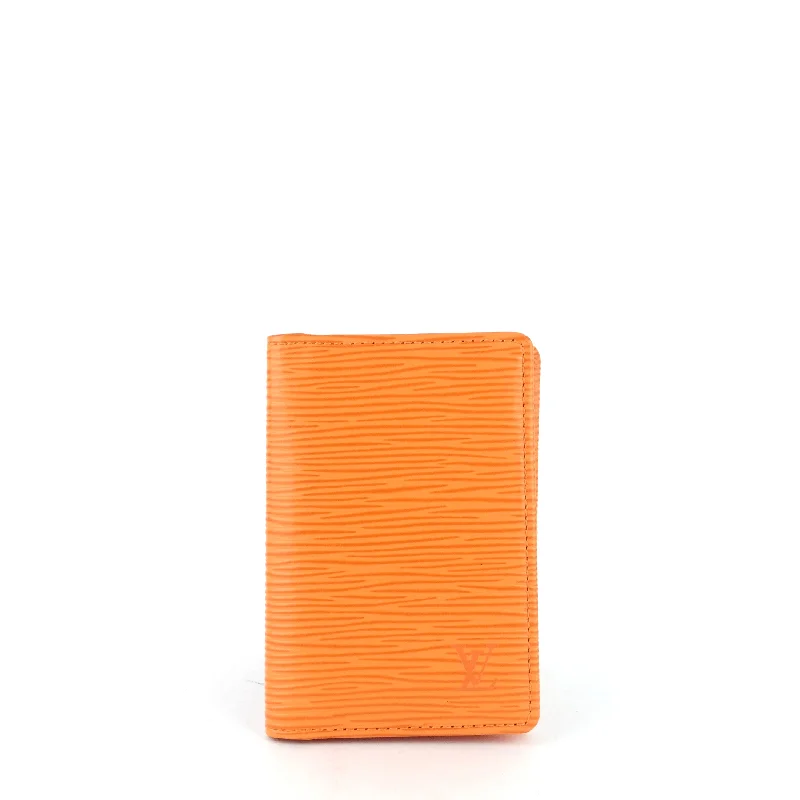 Orange Epi Leather Card Holder