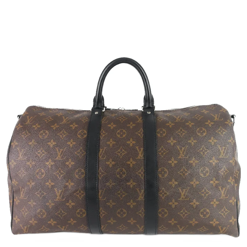 Keepall 45 Bandoulière Macassar Monogram Canvas Bag