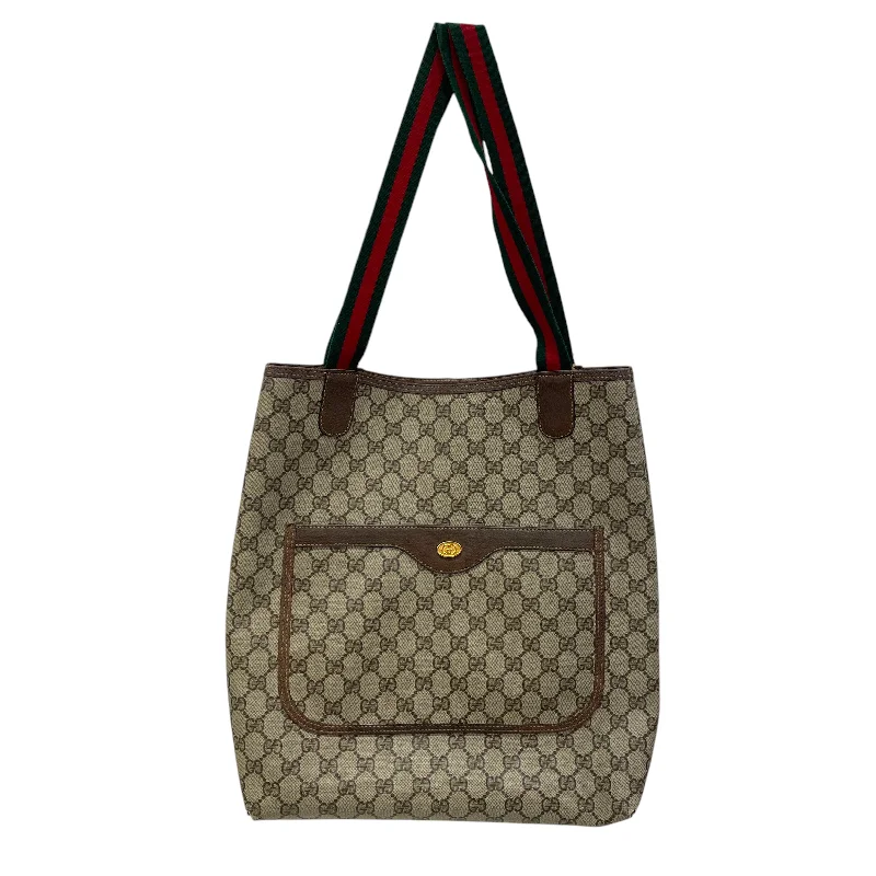 GUCCI/Tote Bag/Monogram/Leather/BRW/Sherry