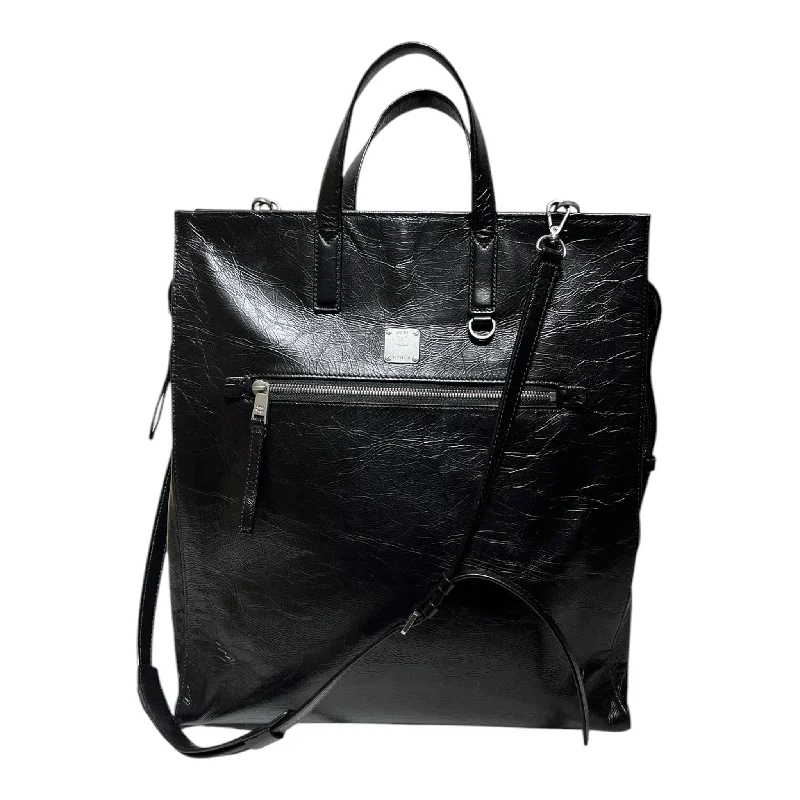 MCM/Tote Bag/Leather/BLK/KLASSIK CRUSHED LEATHER TOTE