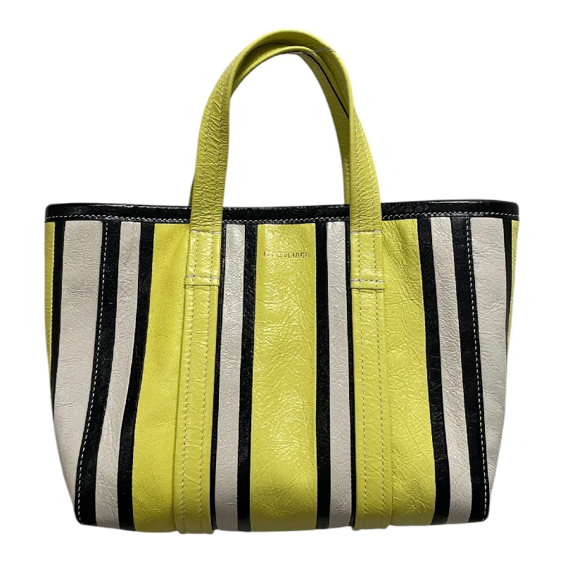 BALENCIAGA/Hand Bag/Stripe/Leather/MLT/yellow,white,black stripe