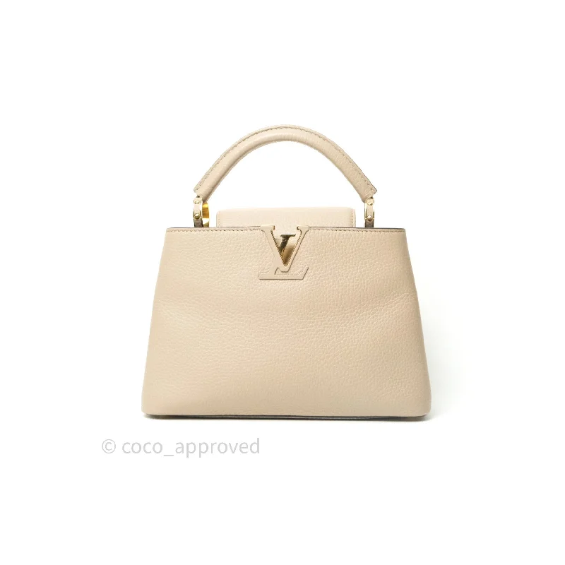 Louis Vuitton Taurillon Capucines BB Galet