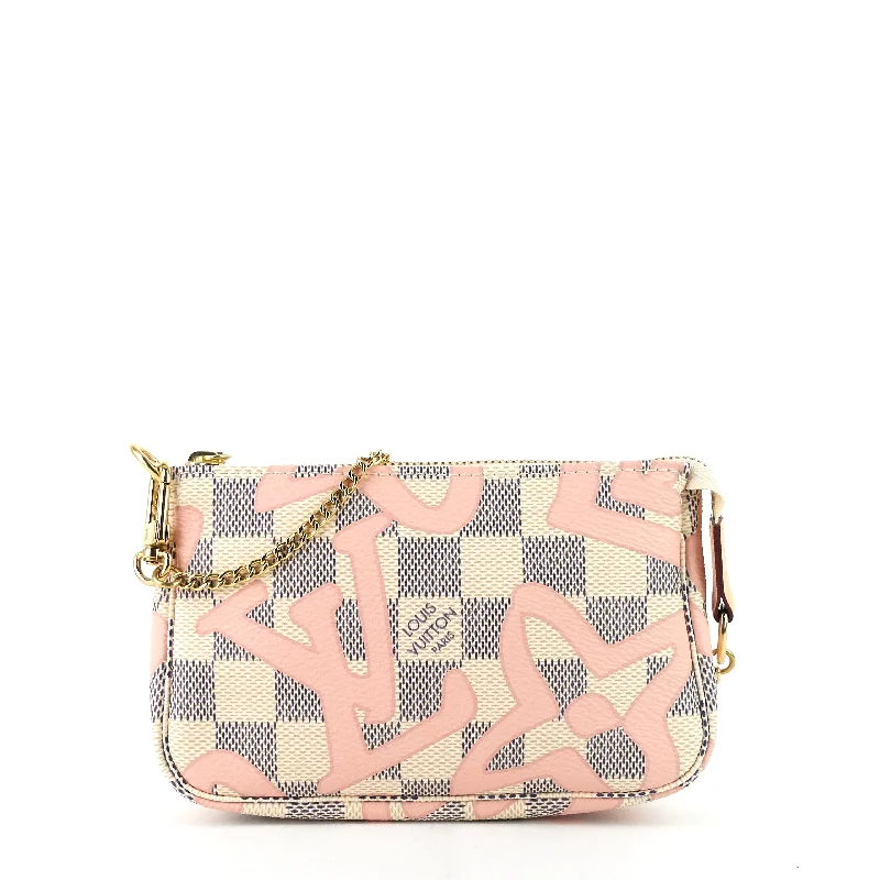 Pochette Mini Damier Azur Tahitienne Canvas Bag