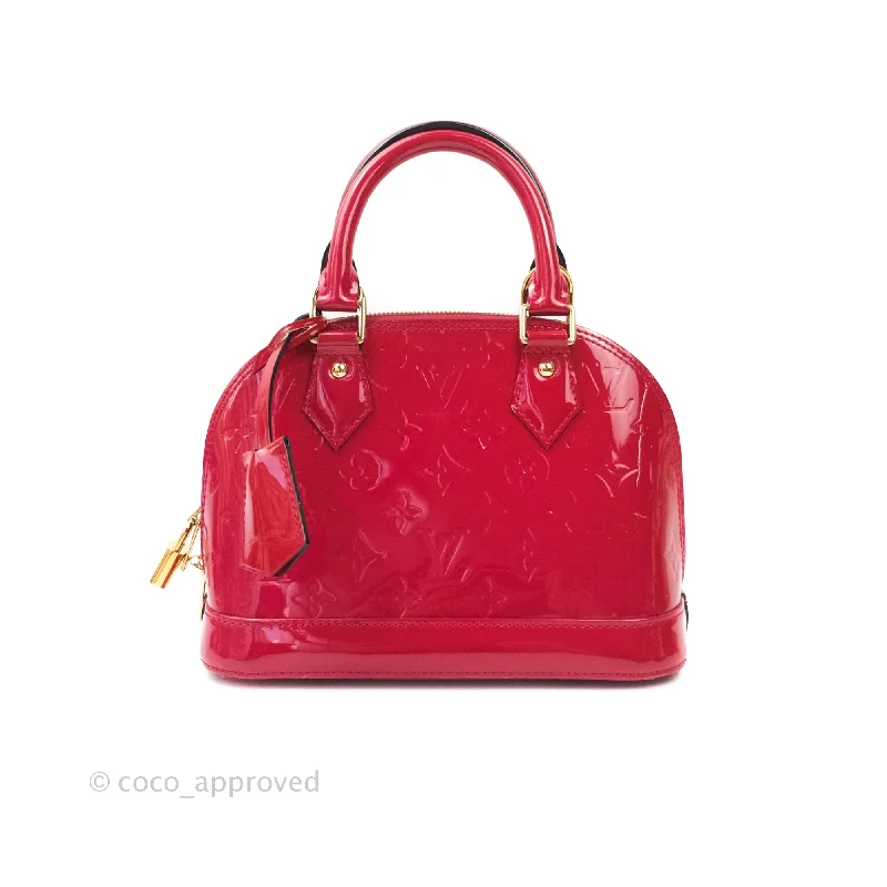 Louis Vuitton Alma BB Red Patent Leather Gold Hardware