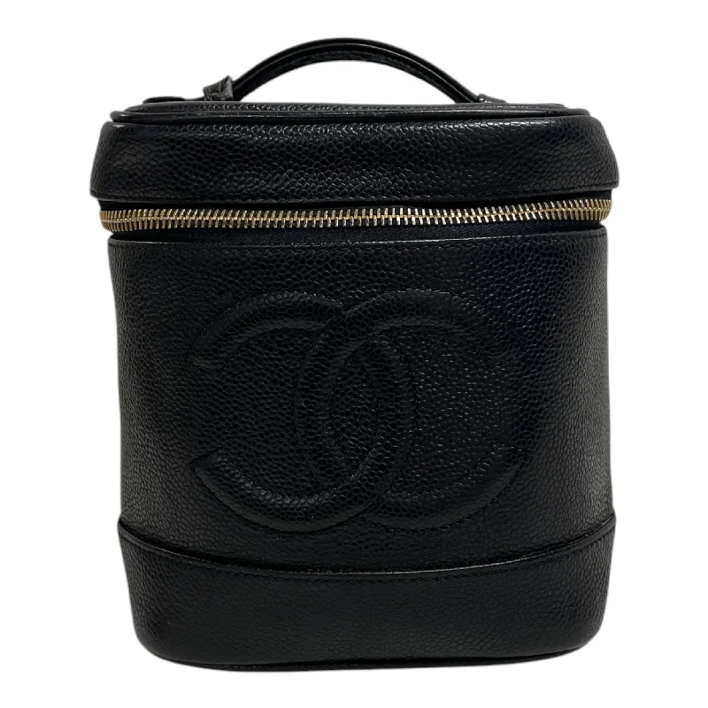 CHANEL/Bag/Leather/BLK/vanity bag