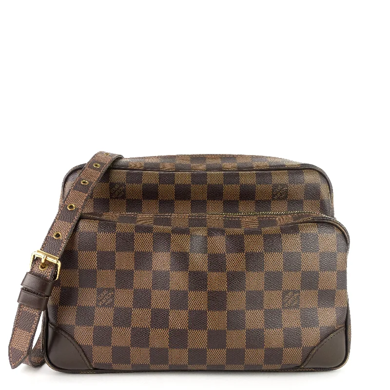 Nil 28 Damier Ebene Canvas Messenger Bag