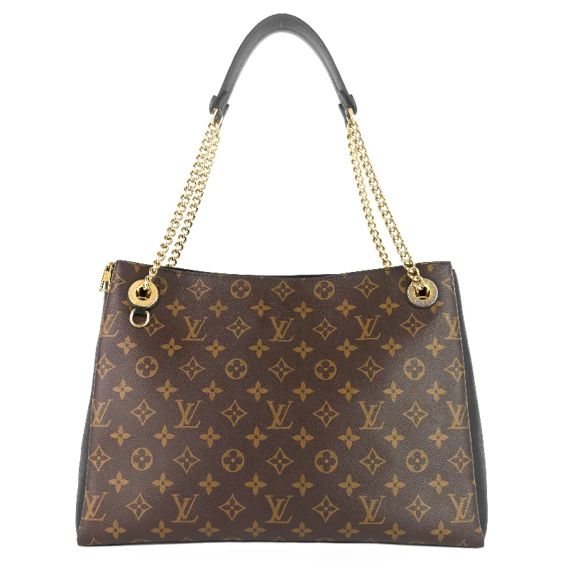 Surène MM Monogram Canvas and Calfskin Leather Tote Bag