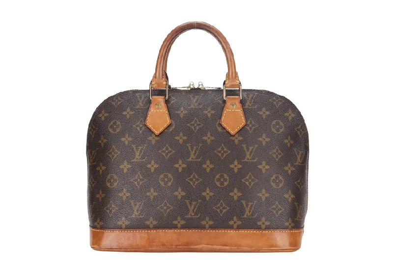 LOUIS VUITTON ALMA PM BROWN MONOGRAM CANVAS GOLD HARDWARE, NO STRAP & DUST COVER