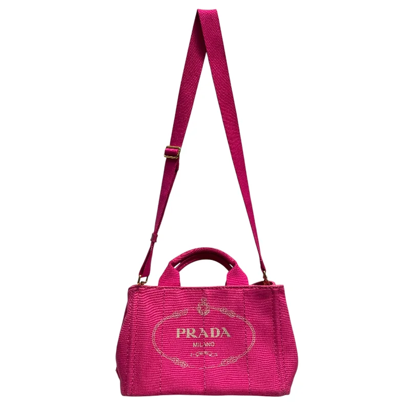 PRADA/Hand Bag/Cotton/PNK/Pink Canvas