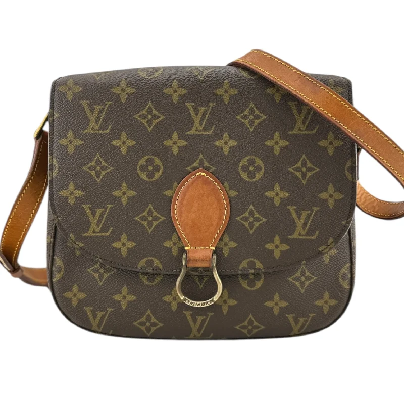 LOUIS VUITTON Monogram Coated Canvas and Vachetta Leather Saint Cloud GM Crossbody Bag