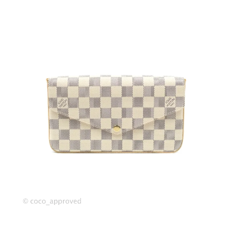 Louis Vuitton Canvas Pochette Félicie Bag Damier Azur