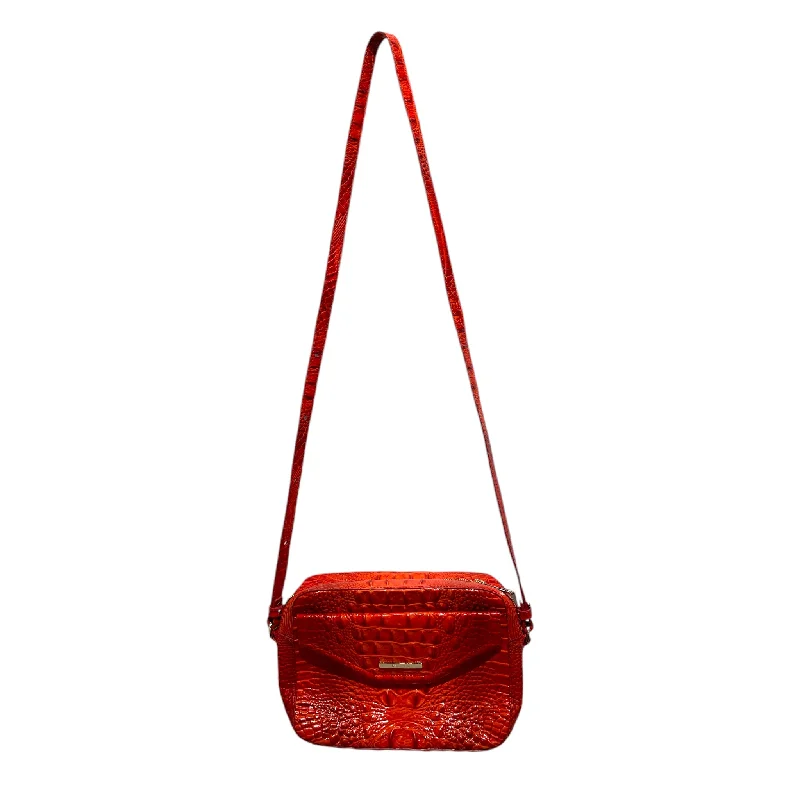 Brahmin/Cross Body Bag/Animal Pattern/Leather/RED/