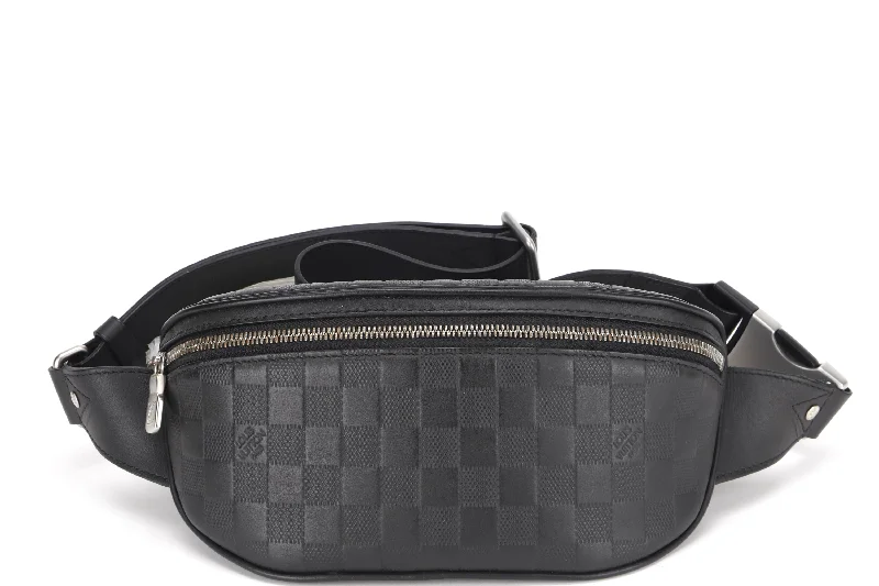 LOUIS VUITTON N40298 CAMPUS DAMIER INFINI LEATHER BUMBAG SILVER HARDWARE, WITH DUST COVER & BOX