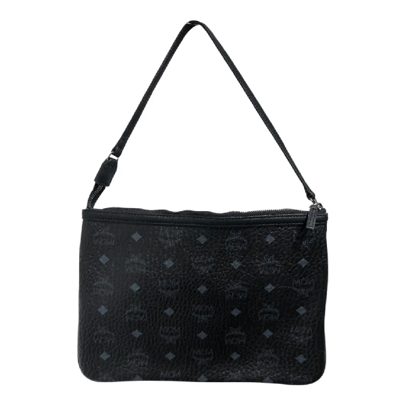 MCM/Hand Bag/Monogram/Leather/BLK/SHOULDER BAG