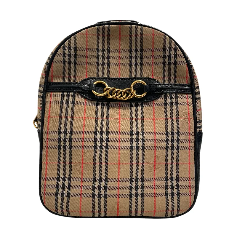 BURBERRY/Backpack/Plaid/Polyester/CML/