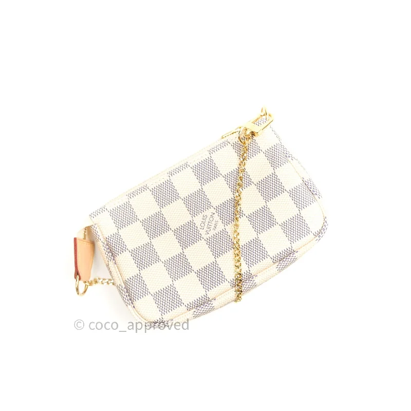 Louis Vuitton Mini Pochette Accessories⁣ Damier Azur Canvas