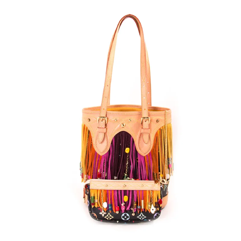 Louis Vuitton Multicolor Fringes Bucket Tote Bag