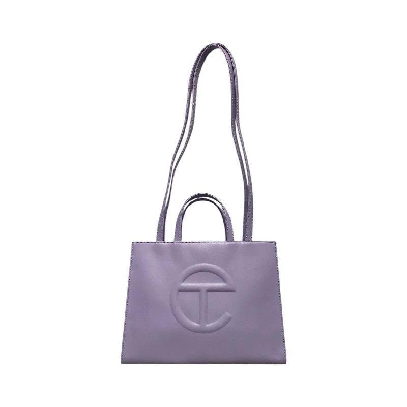 Telfar/Hand Bag/M/Leather/PPL/Lavender Medium Shopping Bag