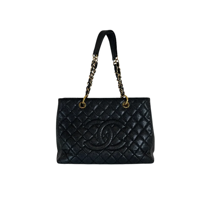 CHANEL/Bag/Leather/BLK/Caviar Quilted Shopper