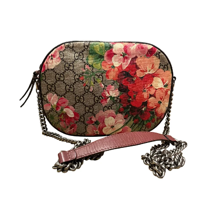 GUCCI/Bag/OS/Floral Pattern/Leather/KHK/GG Supreme Blooms Mini Bag