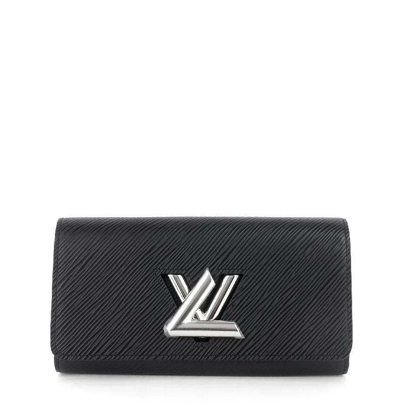 Twist Long Black Epi Leather Wallet