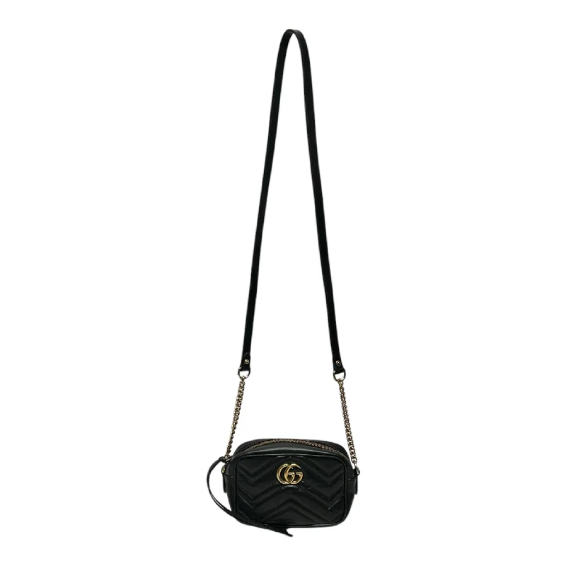 GUCCI/Bag/Leather/BLK/marmont matelasse mini