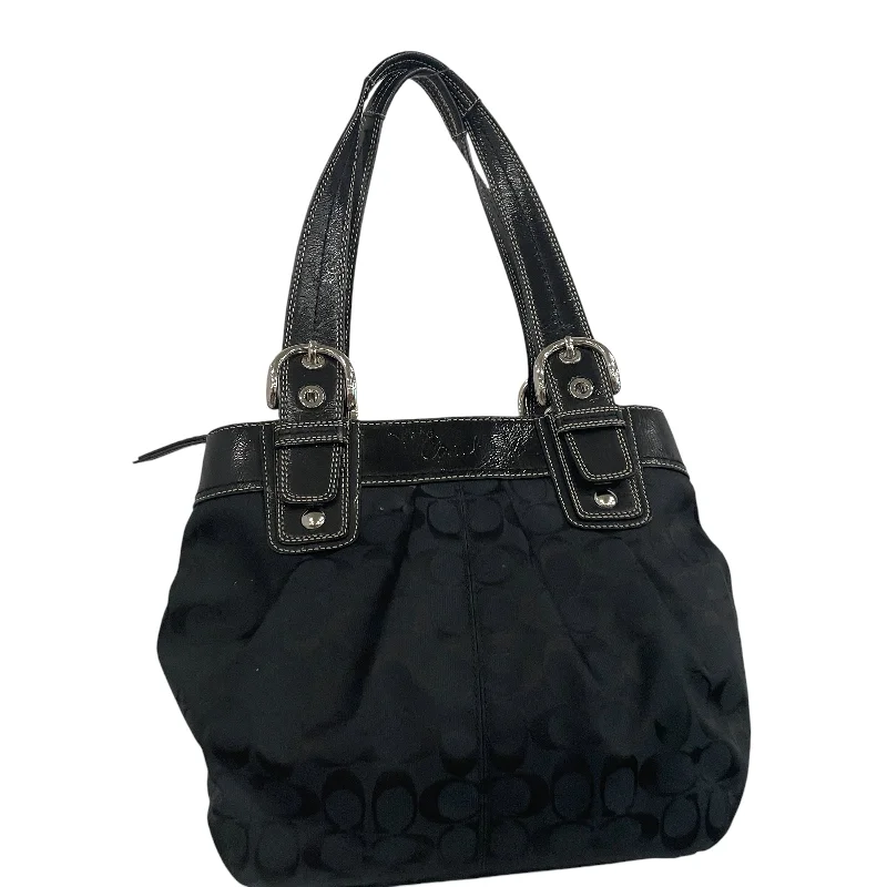 COACH/Bag/Monogram/BLK/Double Buckle Strap Bag