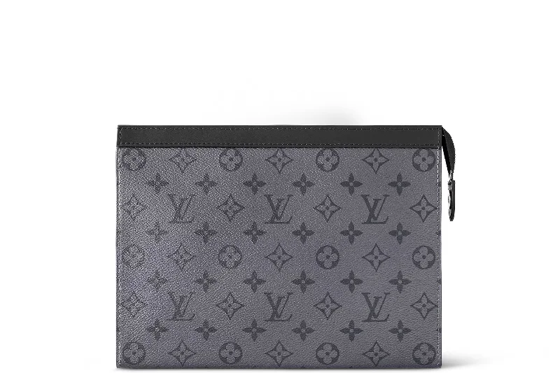 LOUIS VUITTON M69535 POCHETTE VOYAGE MM MONOGRAM ECLIPSE REVERSE COATED CANVAS, WITH DUST COVER & BOX