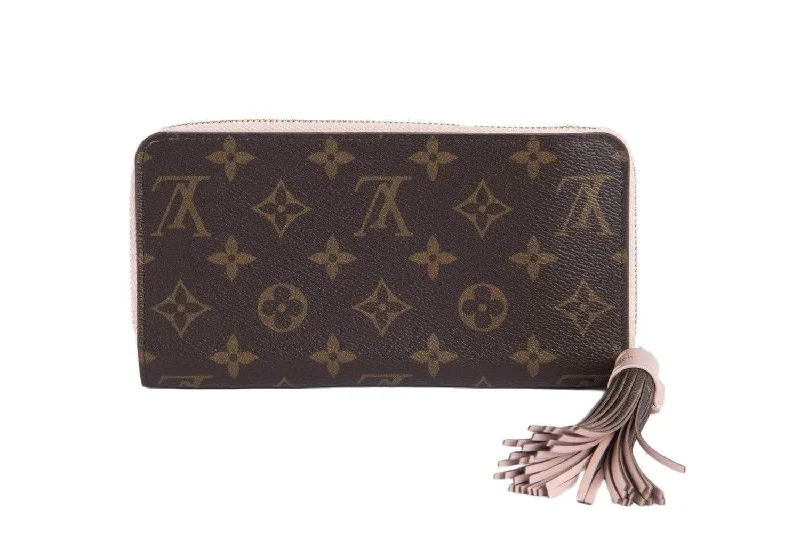 Louis Vuitton M62402 Long Zip Around Wallet With Tassel Monogram Canvas Pink Interior