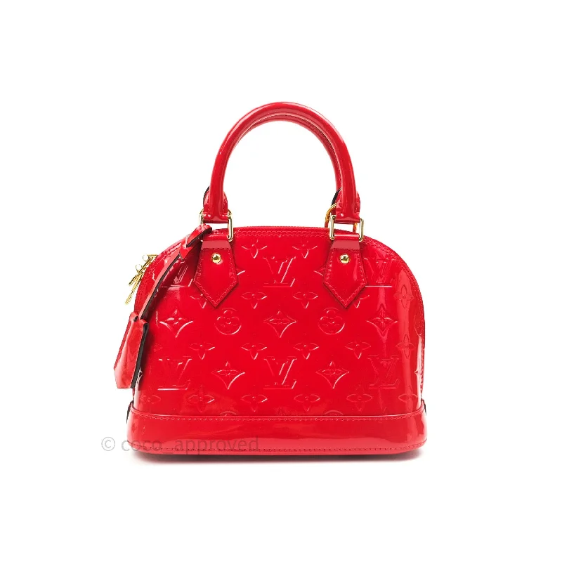 Louis Vuitton Alma BB Red Monogram Vernis Leather