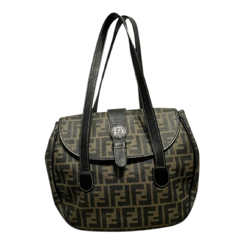 FENDI/Hand Bag/Monogram/Leather/BRW/ZUCCA PRINT