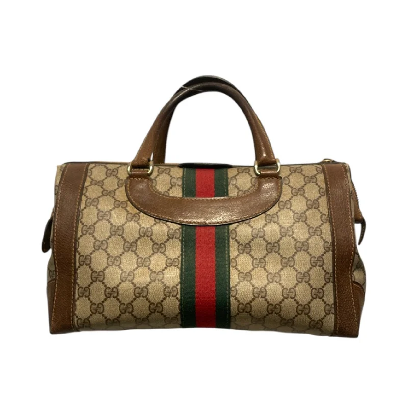 GUCCI/Boston Bag/OS/Monogram/Cotton/CRM/GG supreme boston vintage