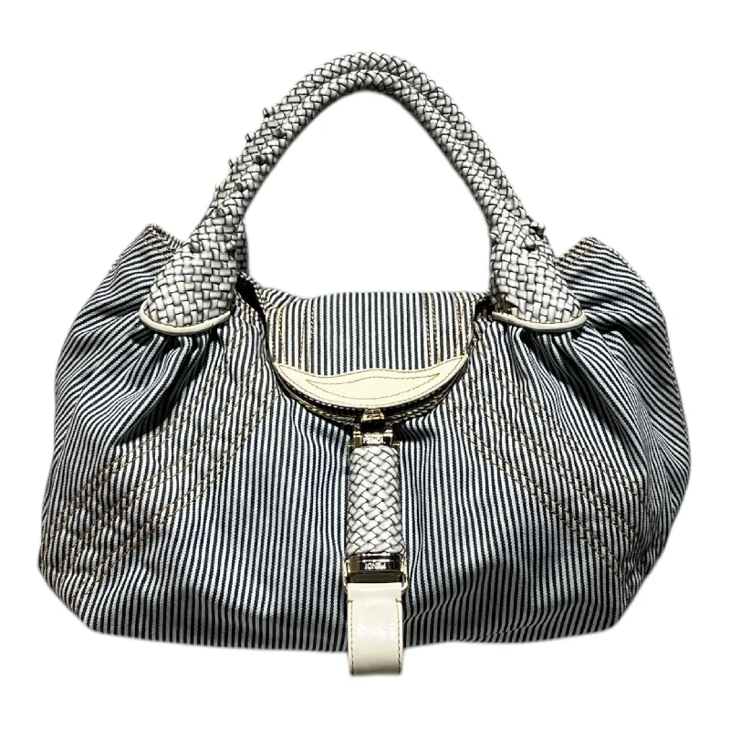 FENDI/Boston Bag/Stripe/Denim/NVY/