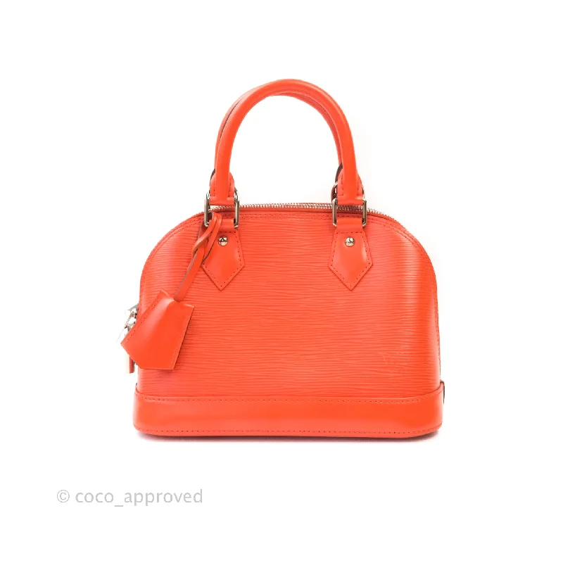 Louis Vuitton Epi Alma BB Orange Silver Hardware