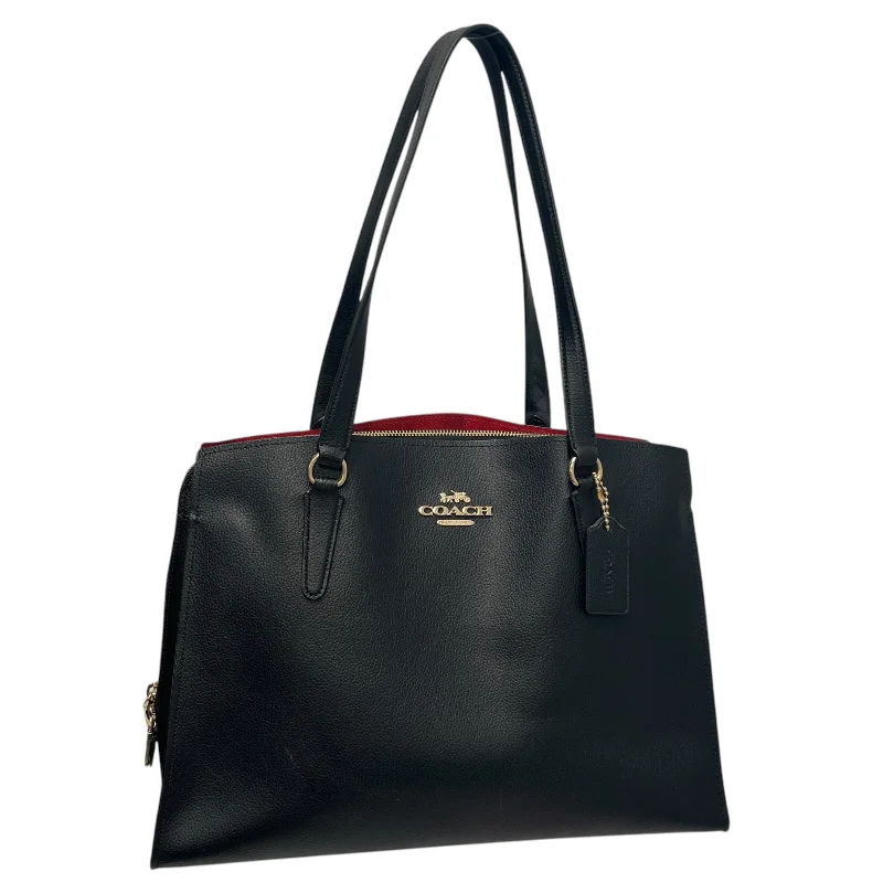 COACH/Tote Bag/Leather/BLK/